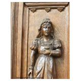 PAIR of ANTIQUE Highly Carved and Ornate Continental 3 Piece Hunt Cupboards with Full Figure Carving PAIR of ANTIQUE Highly Carved and Ornate Continental 3 Piece Hunt Cupboards with Full Figure Carving
