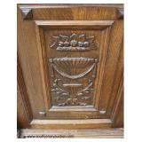 PAIR of ANTIQUE Highly Carved and Ornate Continental 3 Piece Hunt Cupboards with Full Figure Carving PAIR of ANTIQUE Highly Carved and Ornate Continental 3 Piece Hunt Cupboards with Full Figure Carving