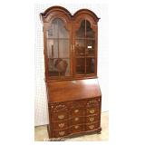 Mahogany Block Front Slant Front Desk with Bookcase Top by “Jasper Cabinet” 