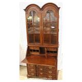 Mahogany Block Front Slant Front Desk with Bookcase Top by “Jasper Cabinet” Mahogany Block Front Slant Front Desk with Bookcase Top by “Jasper Cabinet”