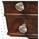 ANTIQUE Burl Mahogany Empire 2 Drawer Work Table by “Schultz & Drury Bros. Utica NY” ANTIQUE Burl Mahogany Empire 2 Drawer Work Table by “Schultz & Drury Bros. Utica NY”