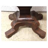 ANTIQUE Burl Mahogany Empire 2 Drawer Work Table by “Schultz & Drury Bros. Utica NY” ANTIQUE Burl Mahogany Empire 2 Drawer Work Table by “Schultz & Drury Bros. Utica NY”