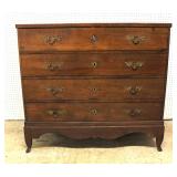 ANTIQUE Oak 4 Drawer Chest 