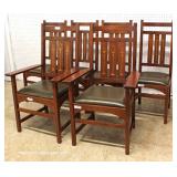  AWESOME BEAUTIFUL 10 Piece Mission Oak Dining Room Set with  2 Matching Corner Cabinets with Arts a