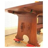 AWESOME BEAUTIFUL 10 Piece Mission Oak Dining Room Set with 2 Matching Corner Cabinets with Arts a AWESOME BEAUTIFUL 10 Piece Mission Oak Dining Room Set with 2 Matching Corner Cabinets with Arts a