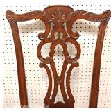  7 Piece Mahogany Banded and Inlaid Dining Room Table with 2 Leaves and 6 Carved Ball and Claw Dinin