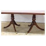 7 Piece Mahogany Banded and Inlaid Dining Room Table with 2 Leaves and 6 Carved Ball and Claw Dinin 7 Piece Mahogany Banded and Inlaid Dining Room Table with 2 Leaves and 6 Carved Ball and Claw Dinin