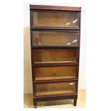 ANTIQUE Mahogany 5 Stack Barrister Bookcase by “Globe Wernicke” 