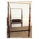 ANTIQUE Solid Mahogany Carved Queen Size 4 Poster Canopy Bed ANTIQUE Solid Mahogany Carved Queen Size 4 Poster Canopy Bed
