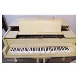 Mid Century Baby Grand Piano with Bench in original factory paint by “Stieff” 