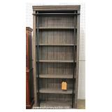 Contemporary Gray Distressed Library Style Open Face Bookcase with original tags by “Martin Furnitur