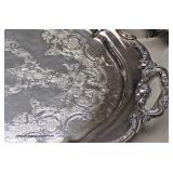 5 Piece Gorham Sterling Tea Set with Silver Plate Serving Tray (6 Piece Total) 