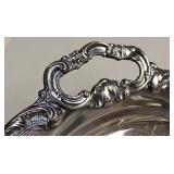 5 Piece Gorham Sterling Tea Set with Silver Plate Serving Tray (6 Piece Total) 5 Piece Gorham Sterling Tea Set with Silver Plate Serving Tray (6 Piece Total)
