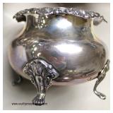 5 Piece Gorham Sterling Tea Set with Silver Plate Serving Tray (6 Piece Total) 5 Piece Gorham Sterling Tea Set with Silver Plate Serving Tray (6 Piece Total)