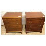 PAIR of Mahogany 4 Drawer Bachelor Chest by “Biggs Furniture” PAIR of Mahogany 4 Drawer Bachelor Chest by “Biggs Furniture”