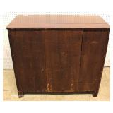 ANTIQUE Burl Mahogany 3 Drawer Chest ANTIQUE Burl Mahogany 3 Drawer Chest