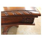 NICE Contemporary 12 Piece Carved Burl and Banded Mahogany Dining Room Set Table with 10 Chairs – NICE Contemporary 12 Piece Carved Burl and Banded Mahogany Dining Room Set Table with 10 Chairs –