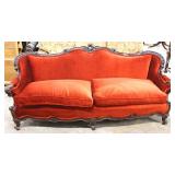 VINTAGE Highly Carved SOLID Mahogany Sofa 