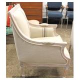 PAIR of New Contemporary White Wash Fireside Chairs 