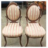 PAIR of Victorian Style Medallion Back Chairs 