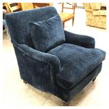 NEW Blue Velour Contemporary Design Club Chair with Tags by “Coaster Fine Furniture” 