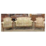 4 Piece Highly Carved and Ornate Italian Parlor Set 4 Piece Highly Carved and Ornate Italian Parlor Set
