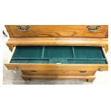 SOLID Oak High Chest with Jewelry Box Drawer and Low Chest by “Durham Furniture” SOLID Oak High Chest with Jewelry Box Drawer and Low Chest by “Durham Furniture”