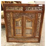 SOLID Mahogany Highly Carved Decorator Mirror with Doors 