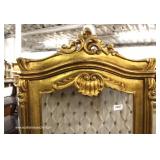 French Style Button Tufted Back Curio French Style Button Tufted Back Curio