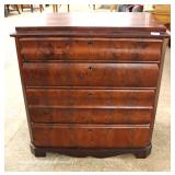 ANTIQUE Burl Mahogany Chest 