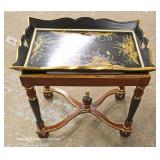 Paint Decorated Serving Table in the Manner of Maitland Smith Paint Decorated Serving Table in the Manner of Maitland Smith