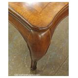 Contemporary 7 Piece Burl Mahogany and Banded Dining Room Table with 6 Chairs and 2 Leaves Contemporary 7 Piece Burl Mahogany and Banded Dining Room Table with 6 Chairs and 2 Leaves
