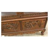 SOLID Mahogany Highly Carved in the Asian Style 2 Door Display Cabinet 