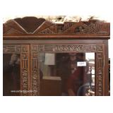 SOLID Mahogany Highly Carved in the Asian Style 2 Door Display Cabinet 