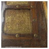 ANTIQUE Asian Half Door Custom Made into Glass Top Coffee Table ANTIQUE Asian Half Door Custom Made into Glass Top Coffee Table