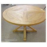 Reclaim Wood Style Round Kitchen Table with Cross Buck Country Style Legs Reclaim Wood Style Round Kitchen Table with Cross Buck Country Style Legs