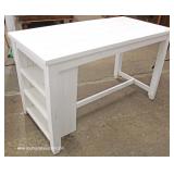 Country Style Plank Top Kitchen Island with Recipe Book Case Country Style Plank Top Kitchen Island with Recipe Book Case