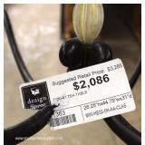 HIGH END Metal Base Spindle Gallery Tea Table with Original Tag HIGH END Metal Base Spindle Gallery Tea Table with Original Tag