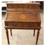 Contemporary Mahogany Inlaid Slant Front Desk Contemporary Mahogany Inlaid Slant Front Desk