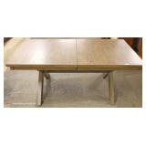 NEW Country Style 9 Piece Cross Buck Dining Room Table with 8 Chairs Table has Self Storing Leaf NEW Country Style 9 Piece Cross Buck Dining Room Table with 8 Chairs Table has Self Storing Leaf
