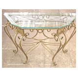 Iron and Glass Decorator Console 