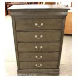 NEW 6 Drawer Gray Wash Finish High Chest 