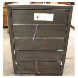 NEW 5 Drawer Chest in the Gray Wash with Chrome Trim By “Favorite Design SDN.” 