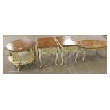 Selection of Country French Style Burl Walnut Tops Tables by “Weiman Furniture” Selection of Country French Style Burl Walnut Tops Tables by “Weiman Furniture”