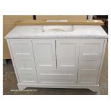 NEW 48” Marble Top Bathroom Vanity with Easy Close Drawers and Hardware Inside 