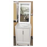 NEW Bathroom Vanity with Marble Top 24” Vanity and Mirror NEW Bathroom Vanity with Marble Top 24” Vanity and Mirror