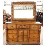 5 Piece Contemporary Pine King Bedroom Set 