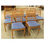 Set of 10 Mid Century Modern Danish Walnut Chairs by “Atelier International Ltd.” 