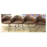 Set of 4 Mid Century Aluminum Base Chairs Set of 4 Mid Century Aluminum Base Chairs