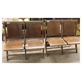 Selection of ANTIQUE Folding Double Seated Benches 